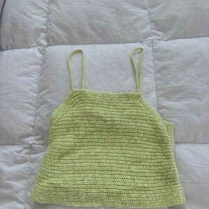 Forever 21 Light Green Knit Crop Top